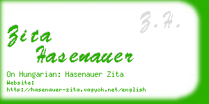 zita hasenauer business card